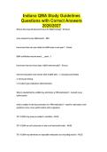Indiana QMA Study Guidelines Questions with Correct Answers 2026&sol;2027