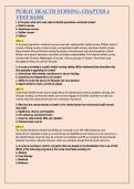 PUBLIC HEALTH NURSING&colon; CHAPTER 2  TEST BANK 