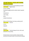 ACAMS Module 1 Exam with Verified Detailed Answers&period;docx