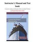 Construction Project Administration 10th Edition &mdash; by Edward Fisk & Wayne Reynolds &mdash; Instructor&rsquo;s Manual and Test bank &lpar;Ch&period; 1-21&rpar;