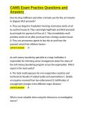 CAMS Exam Practice Questions and Answers&period;docx