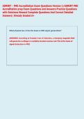 ASMIRT - MRI Accreditation Exam Questions Version 1&sol;ASMIRT MRI  Accreditation prep Exam Questions and Answers Practice Questions  with Solutions Newest Complete Questions And Correct Detailed  Answers&vert; Already Graded A&plus;  