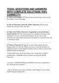 TESOL QUESTIONS AND ANSWERS WITH COMPLETE SOLUTIONS 100&percnt; CORRECT&excl;&excl;&excl;