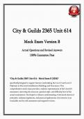 City & Guilds 2365 Unit 614 Mock Exam Bundle &vert; Versions A & B &lpar;2026&sol;27 Curriculum&rpar; &ndash; Actual Questions & Revised Answers