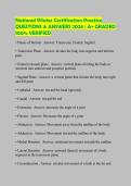 National Pilates Certification Practice QUESTIONS & ANSWERS 2026 &vert; A&plus; GRADED 100&percnt; VERIFIED
