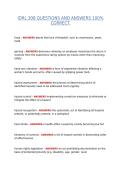 IDRL 308 QUESTIONS AND ANSWERS 100&percnt; CORRECT