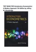TEST BANK FOR Introductory Econometrics&colon; A Modern Approach 7th Edition by Jeffrey M&period; Wooldridge