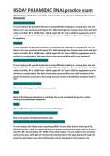 FISDAP PARAMEDIC FINAL practice exam 