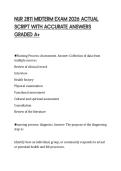 NUR 2811 MIDTERM EXAM 2026 ACTUAL SCRIPT WITH ACCURATE ANSWERS GRADED A&plus;