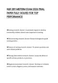 NUR 2811 MIDTERM EXAM 2026 FINAL PAPER FULLY SOLVED FOR TOP PERFORMANCE