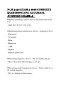 NUR 3450 EXAM 4 2026 COMPLETE QUESTIONS AND ACCURATE ANSWERS GRADE A&plus;