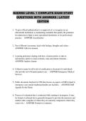 NAEMSE LEVEL 1 COMPLETE EXAM STUDY  QUESTIONS WITH ANSWERS &vert; LATEST  EDITION