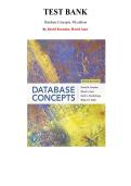 Test Bank for Database Concepts 9th Edition by David Kroenke&comma; David Auer&comma; Chapter 1-7 &vert; All Chapters