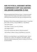 NURS 190 PHYSICAL ASSESSMENT MIDTERM COMPREHENSIVE SCRIPT 2026 QUESTIONS AND ANSWERS GUARANTEED TO PASS