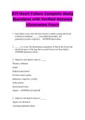 ATI Heart Failure Complete Study  Questions with Verified Answers  <Guarantee Pass>