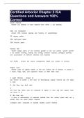 Certified Arborist Chapter 3 ISA Questions and Answers 100&percnt; Correct