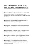 NURS 334 EXAM 2026 ACTUAL SCRIPT WITH ACCURATE ANSWERS GRADED A&plus;