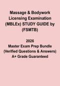 MBLEx Study Guide PDF by FSMTB &vert; Massage & Bodywork Licensing Exam Prep
