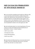 NURS 334 EXAM 2026 PREMIUM REVIEW SET WITH DETAILED ANSWER KEY