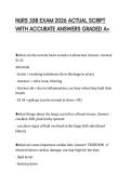 NURS 358 EXAM 2026 ACTUAL SCRIPT WITH ACCURATE ANSWERS GRADED A&plus;