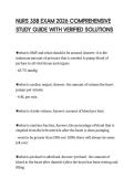 NURS 358 EXAM 2026 COMPREHENSIVE STUDY GUIDE WITH VERIFIED SOLUTIONS