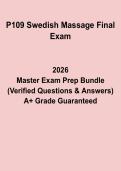 P109 Swedish Massage Final Exam PDF &vert; Massage Therapy Study & Practice Questions