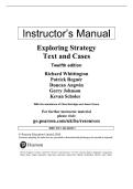 Exploring Strategy &lpar;12th Edition&rpar; &ndash; Instructor&rsquo;s Manual by Richard Whittington &ndash; Complete Teaching Resource