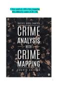 Crime analysis with crime mapping 4th edition by santos &lbrack;CH 1-16&rsqb;