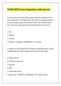 NURS 3632 Exam 3 questions with answers