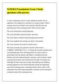 NUR3632 Foundations Exam 2 Study questions with answers