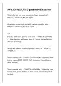 NURS 3632 EXAM 2 questions with answers