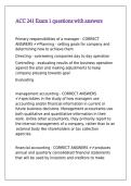 ACC 241 Exam 1 questions with answers