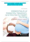 ESSENTIALS OF MATERNITY&comma; NEWBORN&comma; AND WOMEN&rsquo;S HEALTH NURSING 5TH EDITION RICCI&rsquo;S TESTBANK&sol;COMPLETE GUIDE 2024-2025
