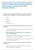 FDNY S15 SUPERVISION OF FOAM-WATER SPRINKLER SYSTEMS &lpar;CITYWIDE&rpar; PRACTICE EXAM QUESTIONS AND CORRECT ANSWERS &lpar;VERIFIED ANSWERS&rpar; PLUS RATIONALES 2026 Q&A