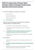 FDNY S15 Supervision Of Foam-Water Sprinkler Systems &lpar;Citywide&rpar; Practice Exam Questions And Correct Answers 