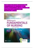 TEST BANK FOR DAVIS ADVANTAGE FOR FUNDAMENTALS OF NURSING V2 5ED JUDITH M WILKINSON LESLIE S TREAS  ALL CHAPTERS WITH ANSWERS AND RATIONALES  LATEST&period;   
