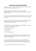 NUR 460 EXAM 1 QUESTIONS AND ANSWERS