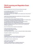 TDLR Licensing and Regulation Exam Answered