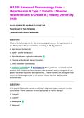 NU 636 Advanced Pharmacology Exam &ndash; Hypertension & Type 2 Diabetes &vert; Shadow Health Results & Graded A &vert; Herzing University 2026