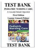 Test Bank for Pediatric Nursing Care&colon; A Concept-Based Approach&comma; 1st Edition by Luanne Linnard Palmer &ndash; Practice Questions & Verified Answers PDF &lpar;Latest Update 2026&rpar;