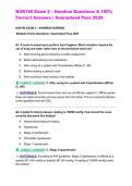 NUR195 Exam 2 &ndash; Hondros Questions & 100&percnt; Correct Answers &vert; Guaranteed Pass 2026