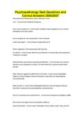 Psychopathology Quiz Questions and Correct Answers 2026&sol;2027