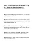 NURS 2009 EXAM 2026 PREMIUM REVIEW SET WITH DETAILED ANSWER KEY