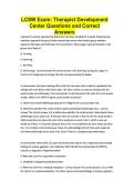 LCSW Exam&colon; Therapist Development Center Questions and Correct Answers