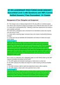 ATI RN LEADERSHIP PROCTORED EXAM 2026&sol;2027 &vert; Guaranteed Level 3 with Questions and 100&percnt; Correct Verified Answers &vert; Pass Guaranteed - A&plus; Graded