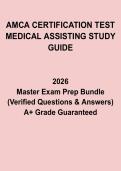 AMCA Certification Test Medical Assisting Study Guide PDF &vert; Exam Prep & Practice Questions