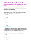ASE AC 609 Certification Exam &ndash; Verified Questions & Answers 2026 &vert; Graded A&plus; Study Guide
