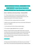 NR509 ADVANCED PHYSICAL ASSESSMENT FINAL EXAM 2026&sol;2027 &vert; Latest Version Questions & Answers &vert; NR 509 Final &vert; Pass Guaranteed - A&plus; Graded