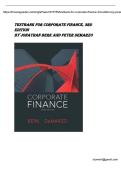  Corporate Finance TESTBANKS AND SOLUTION MANUALS