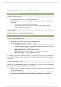 Samenvatting Human Resource Management - 2025-2026